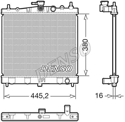 Радиатор системы охлаждения - Denso DRM46067