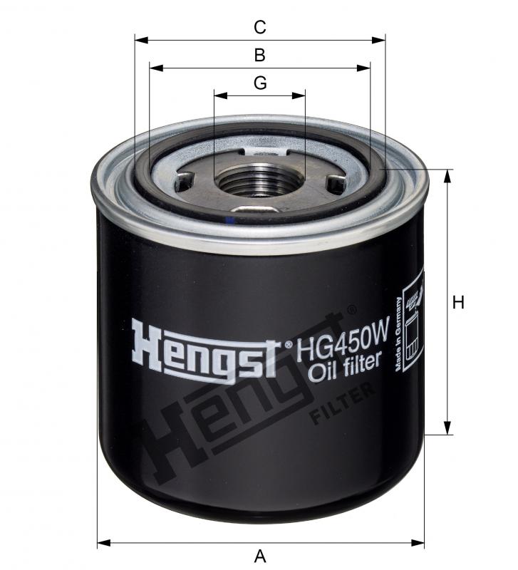 Фильтр масляный - Hengst HG450W