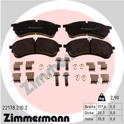 Колодки тормозные дисковые - Zimmermann 22178.210.2