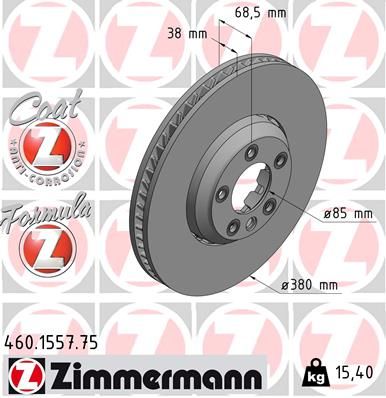 Диск тормозной - Zimmermann 460155775