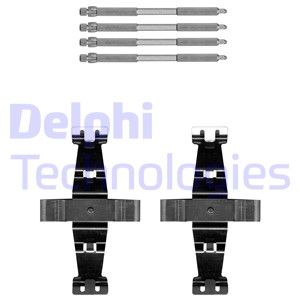 Пружины прижимные дисковых колодок к-т.с штифтами audi/mercedes перед. - Delphi LX0693