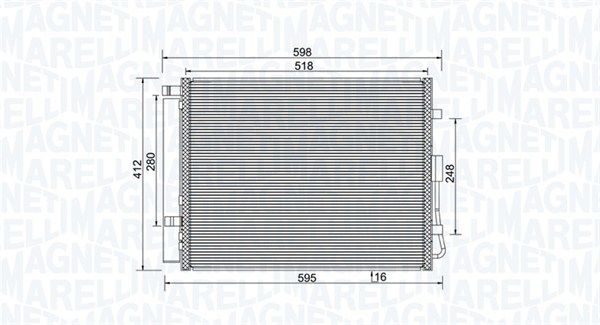 Радиатор кондиционера - Magneti Marelli 350203984000