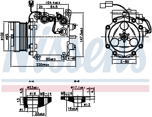 Компрессор системы кондиционирования - Nissens 890879