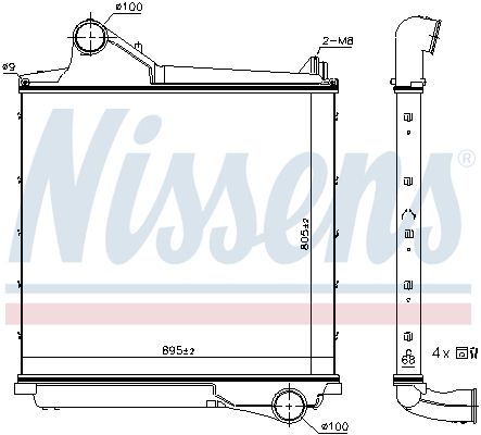 Радиатор интеркулера - Nissens 961555