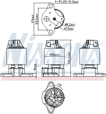 Клапан рециркуляции отработанных газов - Nissens 98187