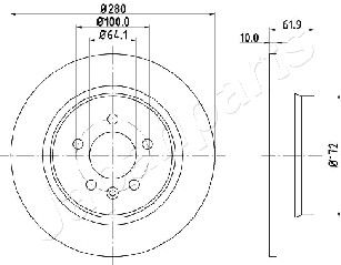 Диск тормозной - Japanparts DP-426