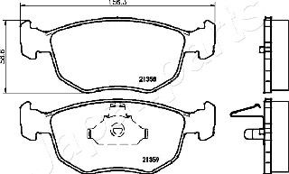 Колодки тормозные дисковые - Japanparts PA-0302AF