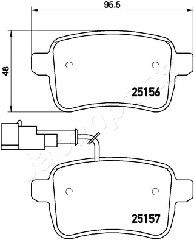 Колодки тормозные дисковые - Japanparts PP-0205AF