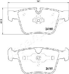 Колодки тормозные дисковые - Japanparts PP-0520AF