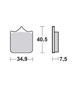Колодки тормозные дисковые передн Aprilia: RSV 1000 01-03, RSV 1000 04 - TRW MCB721SRT