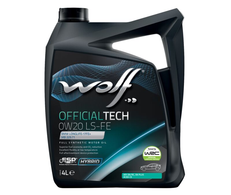 Масло моторное wolf officialtech 0w20 ls-fe 4l - Wolf 8339370