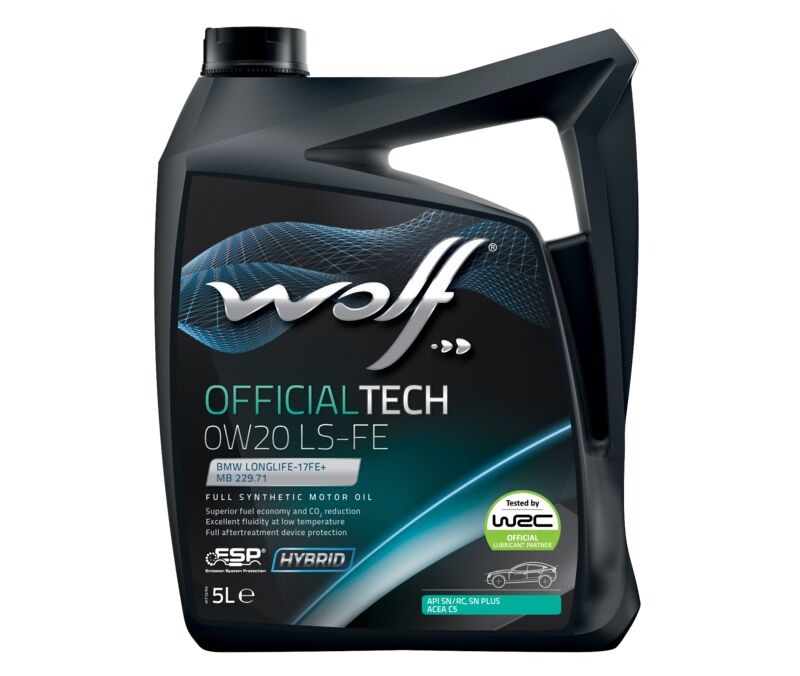 Масло моторное wolf officialtech 0w20 ls-fe 5l - Wolf 8339479