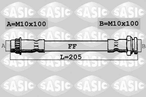 Шланг тормозной задний citroen C4 Picasso II, C4 SpaceTourer / peugeot 308 II, 3008 II, 5008 II - Sasic 6600066