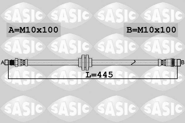 Шланг тормозной передний renault Duster, Arkana, Kaptur - Sasic 6604041