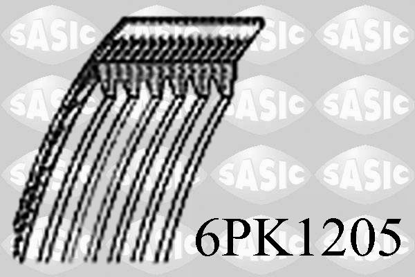 Ремень приводной - Sasic 6PK1205