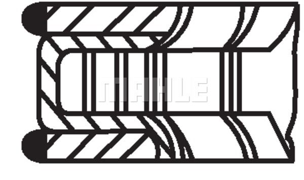 Кольца поршневые - Mahle 011 RS 10103 0N0