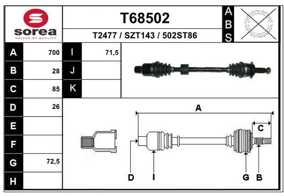 T68502 Запчасть EAI