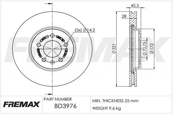 Premium Black High Carbon + | перед | - FREMAX BD-3976