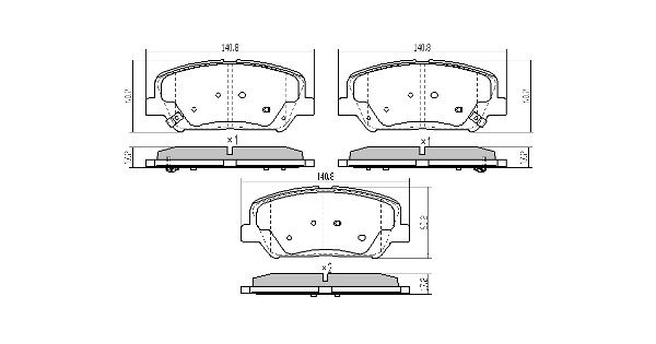 Колодки тормозные передние KIA Ceed 12-, Cerato III 13-, Optima 10-15, PRO Ceed 13- / hyundai I30 11 - FREMAX FBP1897