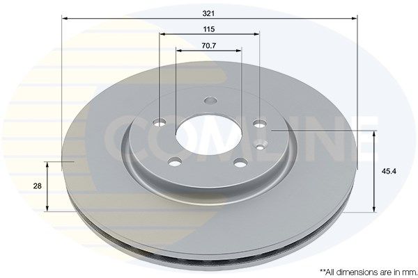 Диск тормозной | перед | - Comline ADC2968V