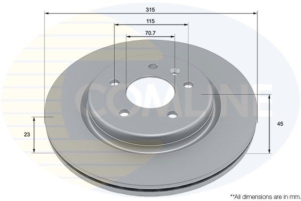 Диск тормозной | зад | - Comline ADC2972V