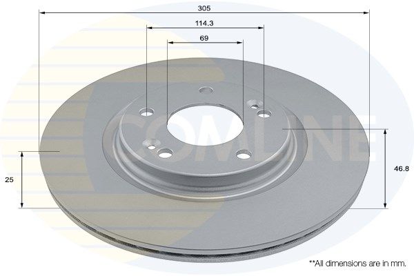 Диск тормозной | перед | - Comline ADC2982V