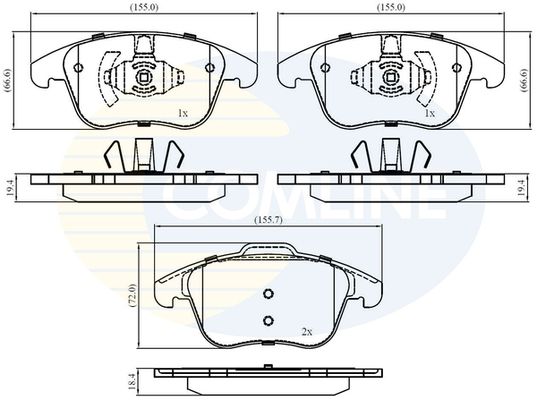 Колодки тормозные дисковые - Comline CBP02441