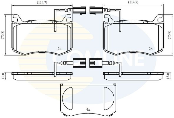 Колодки тормозные дисковые - Comline CBP12422