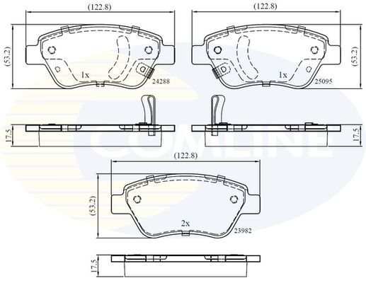 Колодки тормозные дисковые | перед | - Comline CBP32376