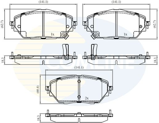 Колодки тормозные дисковые | перед | - Comline CBP32438