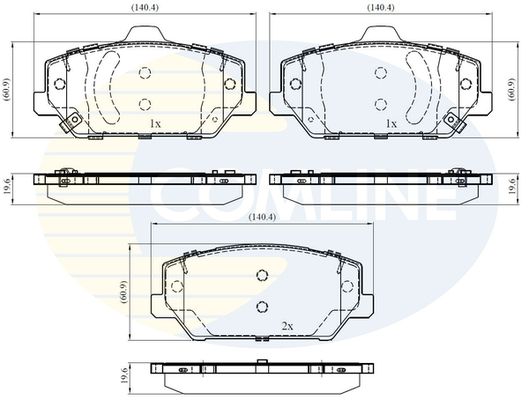 Колодки тормозные дисковые - Comline CBP32440