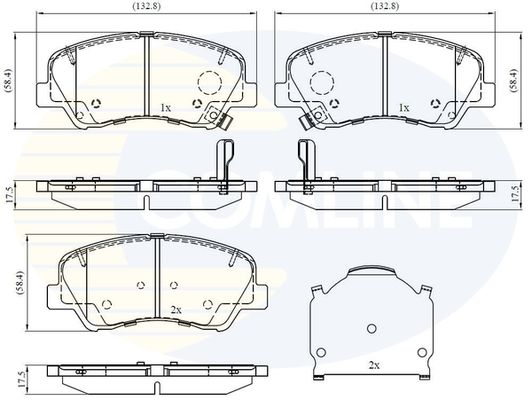 Колодки тормозные дисковые - Comline CBP32493
