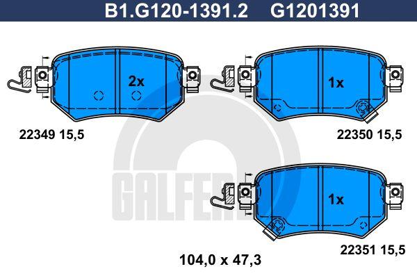 B1.G120-1391.2 Запчасть GALFER GALFER B1.G120-1391.2
