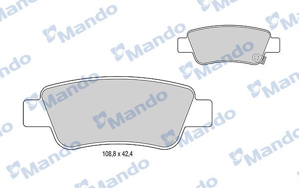 Колодки тормозные дисковые | зад | - Mando MBF015250