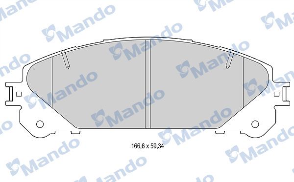 Колодки тормозные дисковые | перед | - Mando MBF015886