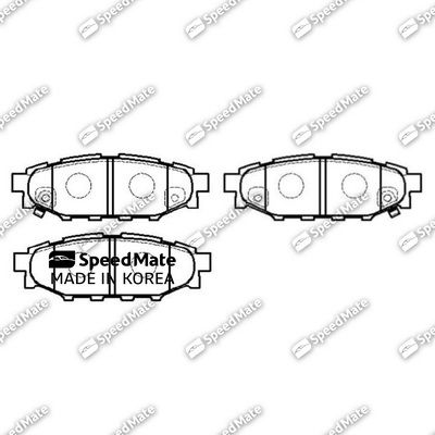 Колодки тормозные дисковые | зад | - SpeedMate SM-BPJ419