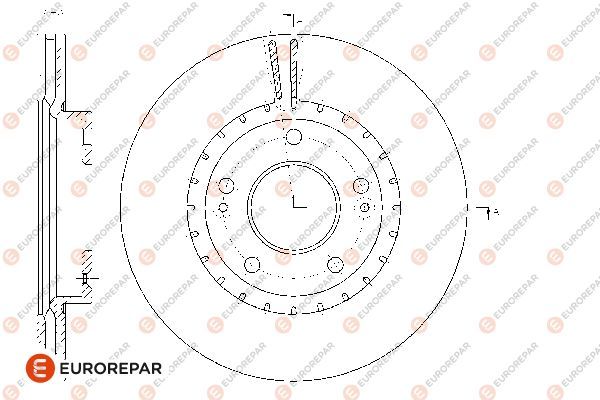 Диск тормозной | перед | - EUROREPAR 1667864580