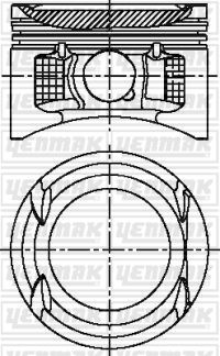 82,70 mm Поршень с пальцем,с кольцами - YENMAK 31-04178-000