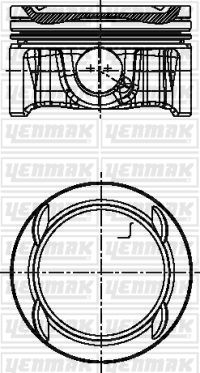поршни комплект на 1ц с кольцами a14nel,a14net 2010-> (astra-j,corsa-d,insignia, - YENMAK 31-04195-000