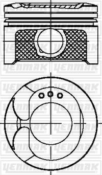 79,00 mm. Порш.+палец,с кольцами - YENMAK 39-03982-000