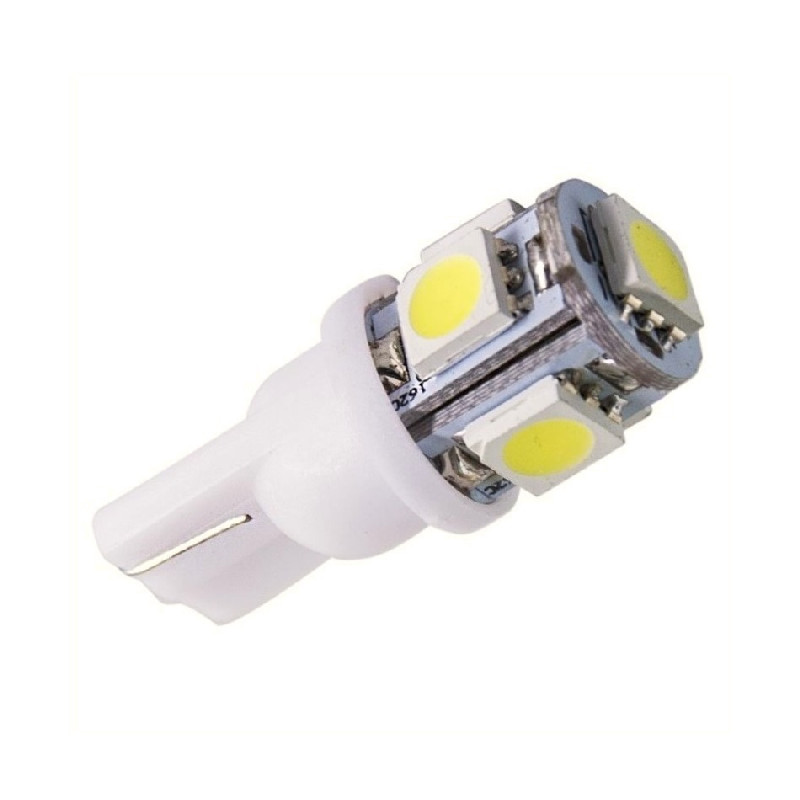 Лампа светодиодная W5W 12V 5smd бел - LEDO 12966S5N1