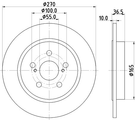 Диск тормозной | зад | - Nisshinbo ND1133K