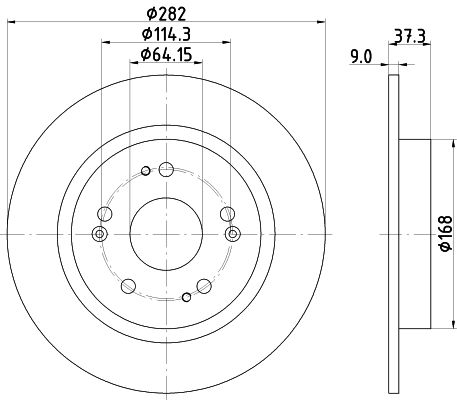 Диск тормозной | зад | - Nisshinbo ND8046K