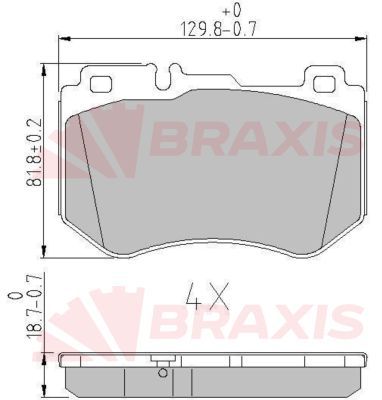 Колодки тормозные дисковые - BRAXIS AA0626