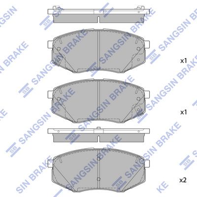 Колодки тормозные передние - Sangsin SP1847