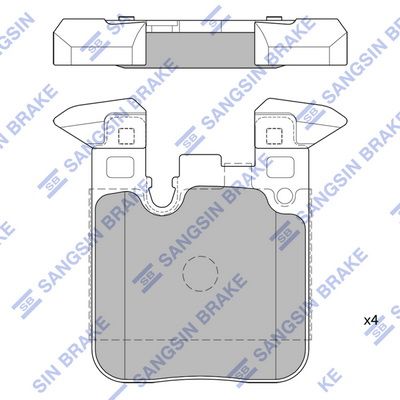 Колодки тормозные задние - Sangsin SP1959