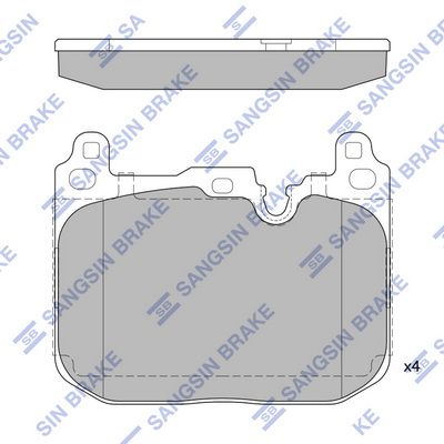 Колодки тормозные передние - Sangsin SP2402A
