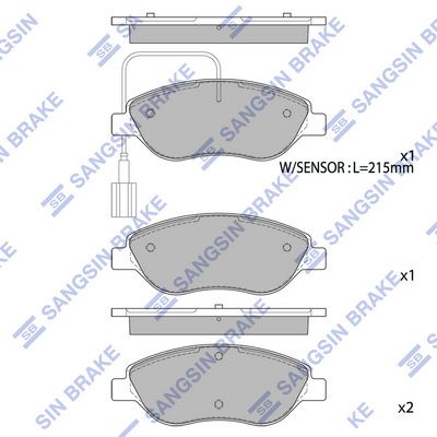 Колодки тормозные дисковые - Sangsin SP4083