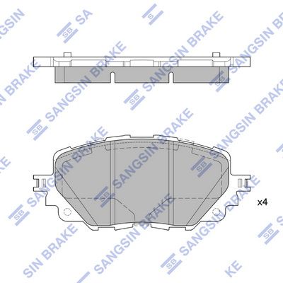 Колодки тормозные дисковые - Sangsin SP4101