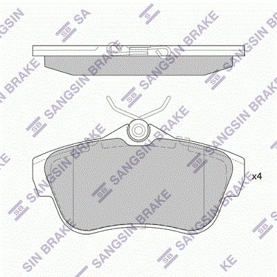 Колодки тормозные задние - Sangsin SP4149